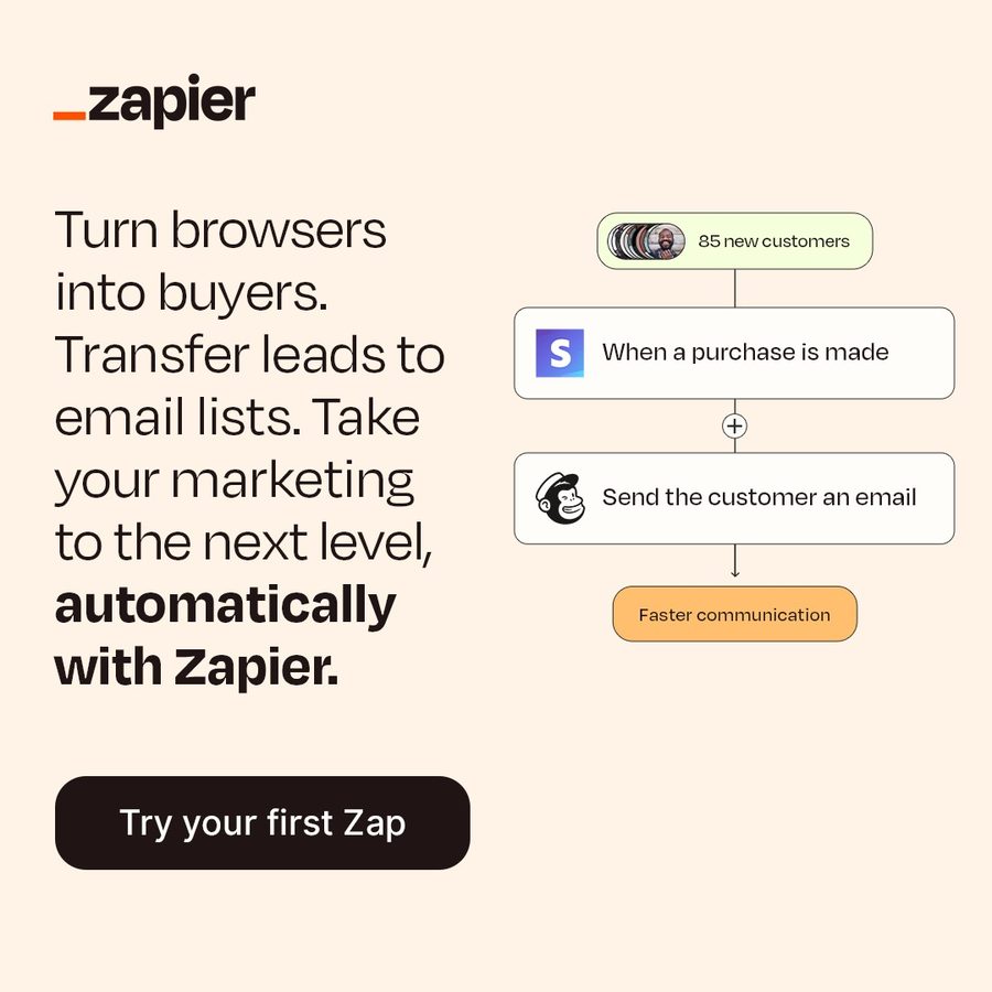 Ad preview for Zapier