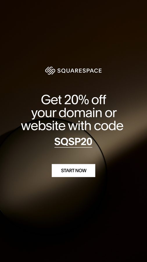 Ad preview for Squarespace