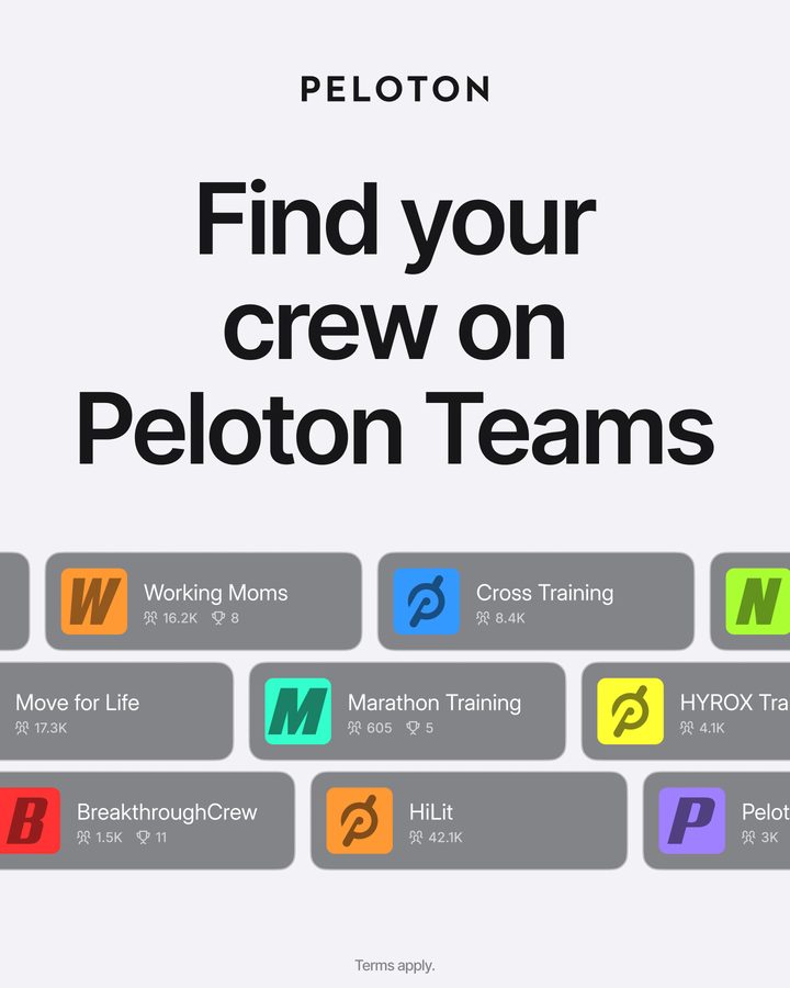 Ad preview for Peloton