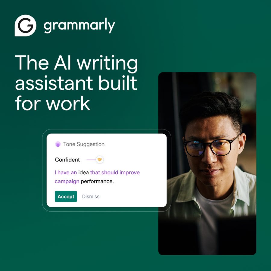 Ad preview for Grammarly